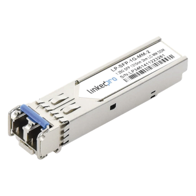 Transceptor Óptico SFP (Mini-Gbic) / Multimodo 1310 nm / 1.25 Gbps / 1000BASE-SX / Conectores LC/UPC Dúplex / DDM / Hasta 2 km 