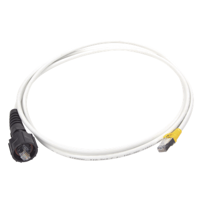 Patch Cord Reforzado Industrial (Ruggedized), Cat6A Blindado S/FTP, CM/LS0H, 1.52 Metros (5 Pies)