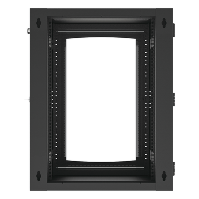 Gabinete Abatible de Pared (Con Marco Trasero) con Rack 19" de 16 Unidades. Ventana de Cristal Templado. - Imagen 3