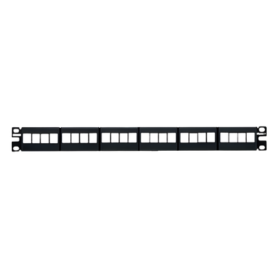 Panel de Parcheo Modular Keystone (Sin Conectores), de 24 Puertos, Espacio Para Identificación con Etiqueta Adhesiva, 1UR