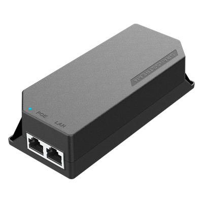 Inyector PoE / 30W / Puertos 2.5G y 10G / IEEE 802.3 af/at / Plug-and-Play / Alimentación 54VDC / Incluye Cable AC 1.2 m (3.9 ft)