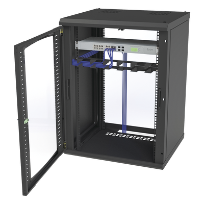 Gabinete para Montaje en Pared, Puerta de Cristal Templado, Cuerpo Fijo con Rack 19" de 16 Unidades - Imagen 6