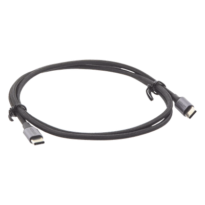 Cable USB-C a USB-C | 1 Metro (3.28 Pies) | Transferencia de Datos de 480 Mbps | Carga Rápida de Hasta 60W | QC 4.0/3.0/2.0 | PD3.0 | FPC | AFC | Protección Integrada | Caja de Aluminio | Nylon Trenzado | Color Negro - Imagen 3