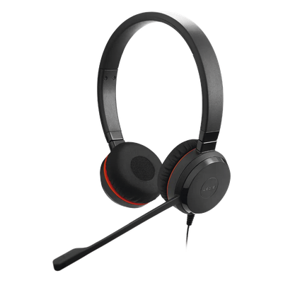 Jabra Evolve 30 Duo con conexión USB / 3.5mm, micrófono con cancelación de ruido y controlador en el cable con botones e indicadores LED (5399-829-309) - Imagen 3