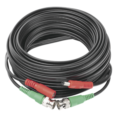 Cable Coaxial (BNC RG59) + Alimentación / SIAMES / 10 Metros (32.81 Pies) / Aleación Cobre + Aluminio CCA / Para Cámaras 4K / Uso Interior y Exterior