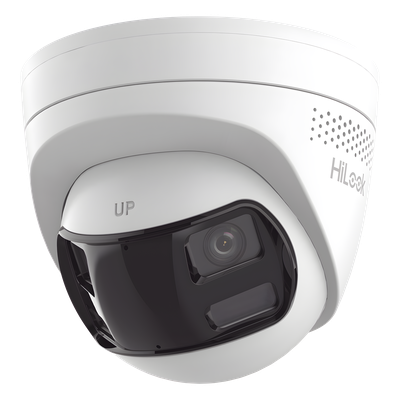 [Dual Light] Turret IP 8 Megapixel / Imagen Panorámica 180°/ PoE / Micrófono y Bocina Integrado / Exterior IP67 / Audio Bidireccional / Alarma Visual y Auditiva Integrada / Smart Supplement Light / Micro SD 512 GB