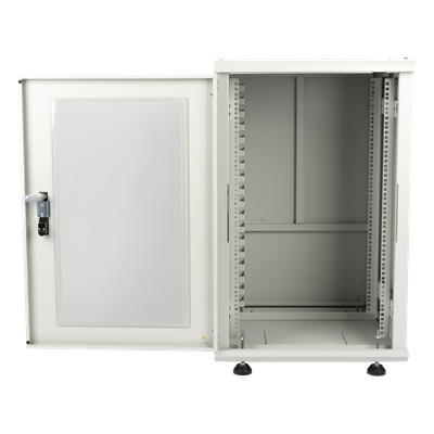 Gabinete Rackeable / 18 Unidades / 19 Pulgadas / Puerta de Cristal / Capacidad de Carga 750 Kg / Dimensiones 600x605x930 mm (23.6x23.8x36.6 in) - Imagen 8