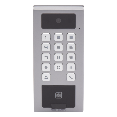 (PoE / 2 Relays) Terminal de Control de Acceso / Videoportero Multiapartamento Llamada a App / Teclado / Exterior Antivandálico IP65 & IK09 / Huella, Tarjeta, Código QR, PIN o App Hik-Connect / Cámara 2 MP compatible con NVRs - Imagen 4