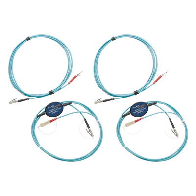 Kit de Cables de Referencia de Comprobación Multimodo CertiFiber Pro, Para Fibras con Conectores LC de 50µm (2 SC/LC Metálico, 2 LC/LC Metálico), de 2 Metros (6.56 Pies)