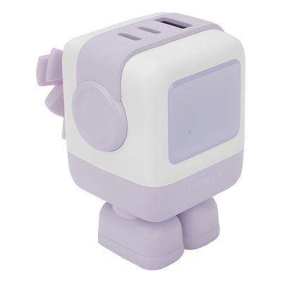 Cargador RobotGaN de 65W Serie UNO | 3 Puertos de Carga Rápida | 2 USB-C | 1 USB-A | PD 3.0 | QC 4.0 | Carga Inteligente | Tecnología GaN II | Zapato Magnético Extraíble | Carcasa Ignífuga | Pantalla LED - Imagen 6