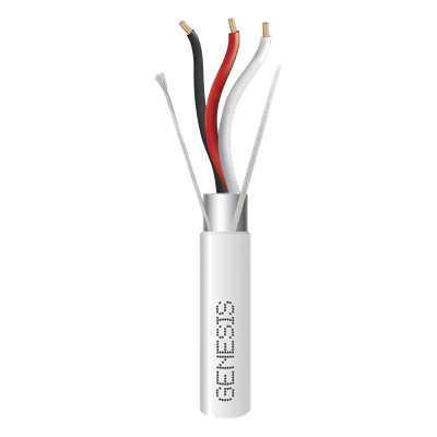 Bobina de 305 Metros (1000 Pies) de Cable 3x18 AWG / Plenum / BLINDADO / Tipo FPLP, CMP, CL3P / Color Natural / Para Aplicaciones en Sistemas de Seguridad, Audio, Control y Otras Aplicaciones