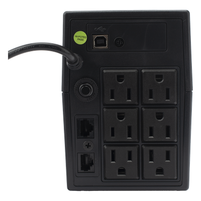 UPS 600VA/360 W Pantalla LCD / Línea Interactiva 120Vca / 6 tomas 5-15R (4 Respaldadas) / Regulación de Voltaje / Protección RJ45 - Imagen 6