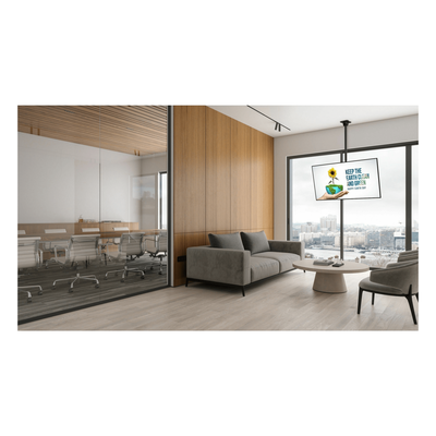Soporte de Techo Universal Paramount PCM150 para Pantallas de 43" a 90"+ / Capacidad de Carga 150 lb (68 kg) / Ajuste Vertical 39.59" a 63.21" / Rotación 360° / Inclinación +20°/-5° / Montaje en Techos Planos - Imagen 7
