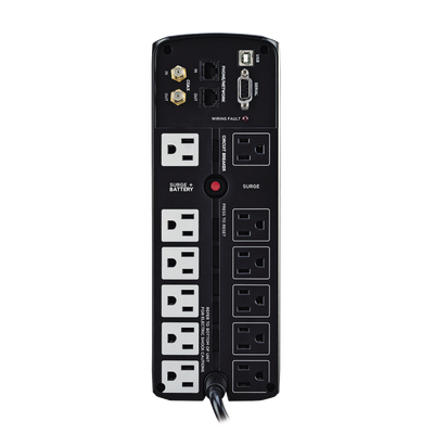 UPS de 1500 VA/900 W, Topología Línea Interactiva, Entrada 120 Vca NEMA 5-15P, Tipo Mini Torre, Con 12 Tomas NEMA 5-15R - Imagen 4