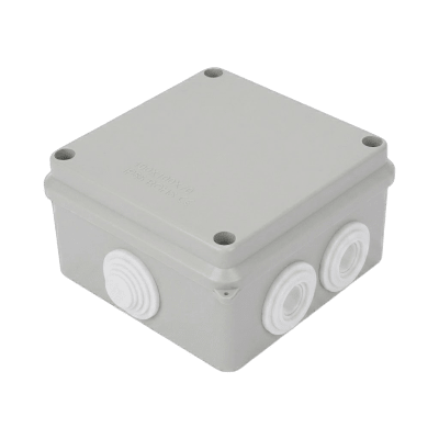 Caja de Conexiones Impermeable IP65, 7 Entradas, Dimensiones 100 x 100 x 70 mm, para Instalaciones Industriales, Comerciales y Residenciales, Incluye Tornillería para su Instalación - Imagen 3