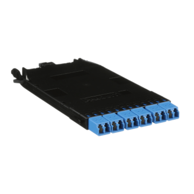 Cassette HD Flex Para 12 Fibras Monomodo OS2, de MPO a 6 Conectores LC Duplex, Método de Polaridad A, Color Azul - Imagen 5
