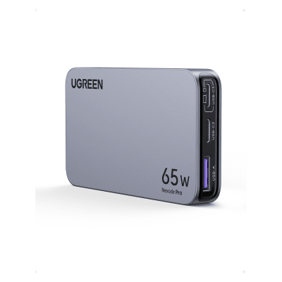 Cargador Rápido GaN 65W UGREEN / 2 Puertos USB-C + 1 Puerto USB-A / Tecnología GaN / Carga Rápida PPS PD 3.0 QC 4.0 / Compatibilidad Universal 100-240V / Diseño Compacto - Imagen 3
