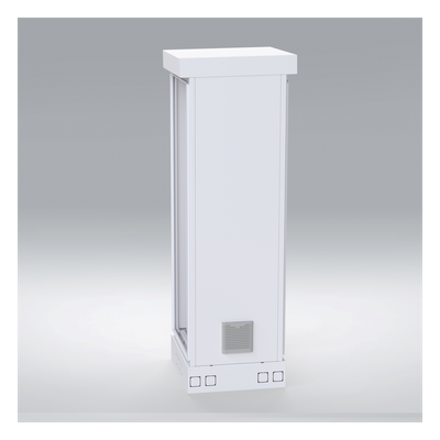 Gabinete para Piso, Capacidad, 31 Unidades de Rack, Doble puerta y Postes frontales e intermedios ajustables, Color Blanco, Se envía el Gabinete Armado. - Imagen 7