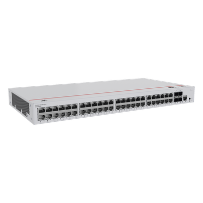 Switch de Distribución/Core Gigabit Administrable PoE Capa 3 / 48 puertos 10/100/1000 Mbps (PoE) / 4 Puertos 10GE SFP+ Uplink / ERPS / Rutas Estáticas / iStack / PoE Perpetuo / 380W / Administración Nube Gratis - Imagen 4