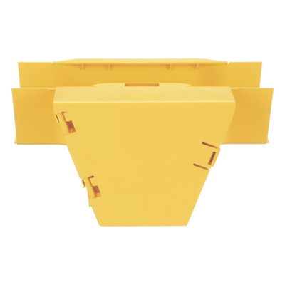 Accesorio en T con Conexión Horizontal y Bajada Vertical a 90º, Para Canaletas FiberRunner™ 4x4, Color Amarillo - Imagen 3