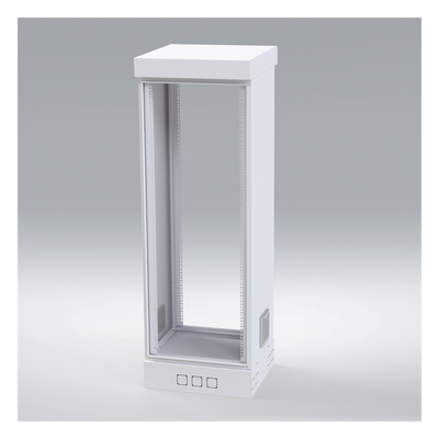 Gabinete para Piso, Capacidad, 31 Unidades de Rack, Doble puerta y Postes frontales e intermedios ajustables, Color Blanco, Se envía el Gabinete Armado. - Imagen 6