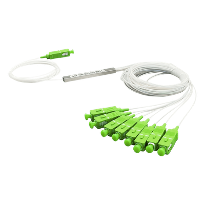 Splitter (Divisor Óptico) tipo PLC, 1x8, conectores SC/APC 