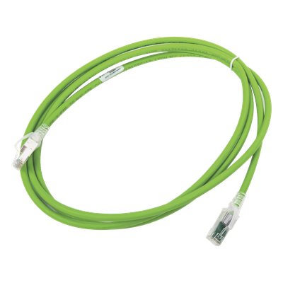 Patch Cord Z-MAX Cat6A S/FTP, CM/LS0H, 2.13 Metros (7 Pies), Color Verde, Versión Bulk (Sin Empaque Individual)