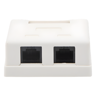 Caja de Pared con 2 Puertos, Incluye 2 Jacks UTP Cat5e Keystone - Imagen 3