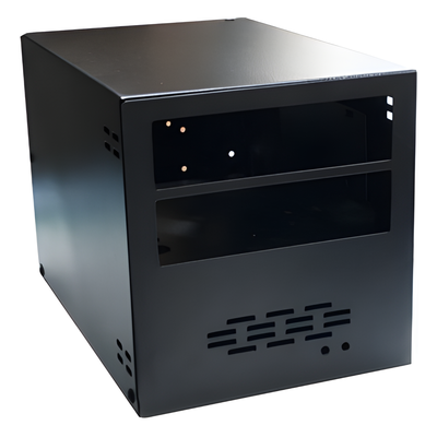 Gabinete para instalación de dos radios móviles Kenwood.