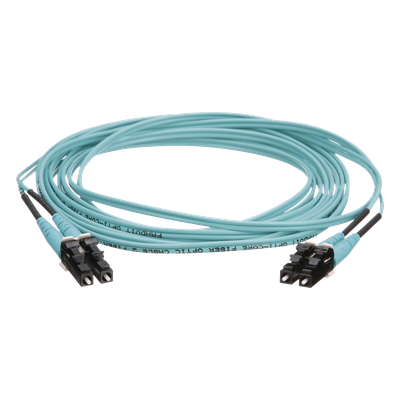 Jumper de Fibra Óptica Multimodo 50/125 OM4, LC-LC Duplex, OFNR (Riser), Color Aqua, 5 Metros (16.40 Pies) - Imagen 2