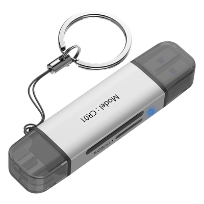 Lector de Tarjetas 2 en 1 / Conector Dual USB-A y USB-C / Soporta SD y Micro SD / 5 Gbps / Aleación de Aluminio - Imagen 5