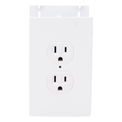 Contacto eléctrico doble, soporte y tapa color blanco de PVC auto extinguible, para canaleta TEK100 (5591-10200) - Imagen 3