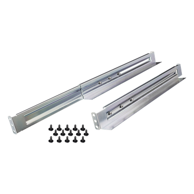 Kit de Rieles Para Racks de 4 Postes, Para UPS de 1 a 3 UR, Profundidad Ajustable, Soporte de Peso de 104.78 Kg