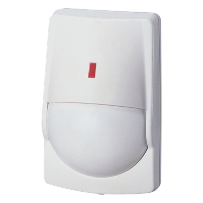 Sensor de Movimiento PIR / Uso en Interior/ Inmunidad a Mascotas / 40' X 40' Cobertura / Compatible con cualquier panel de alarma / Alambrico