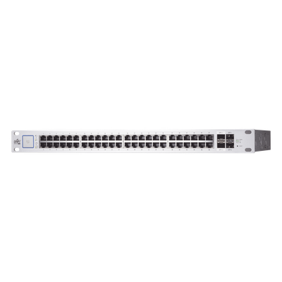 UniFi Switch PoE+/ Pasivo 24V, Administrable de 48 puertos 10/100/1000 Mbps, 2 puertos SFP Gigabit , 2 puertos SFP+ 10 G, 500W
