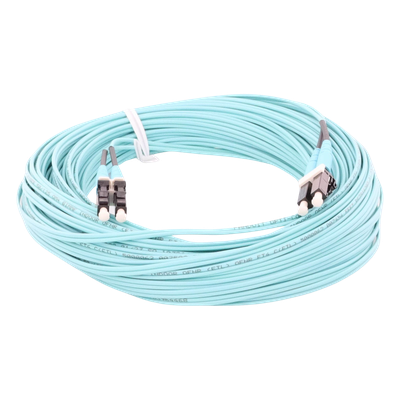 Jumper de Fibra Optica Multimodo 50/125 OM4, LC-LC Duplex, OFNR (Riser), Color Aqua, 20 Metros (65.62 Pies) - Imagen 5
