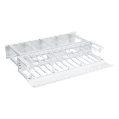 Organizador de Cables Horizontal NetManager de Alta Densidad, Doble (Frontal y Posterior), Para Rack de 19in, 2UR, Color Blanco - Imagen 4
