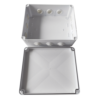 Caja de Derivación-Conexión para Exterior IP65 con 12 Entradas / 300 x 250 x 120 mm / Sellado Seguro con Empaque + 4 Tornillos / Resiste Agua, Polvo y Sol Directo - Imagen 4