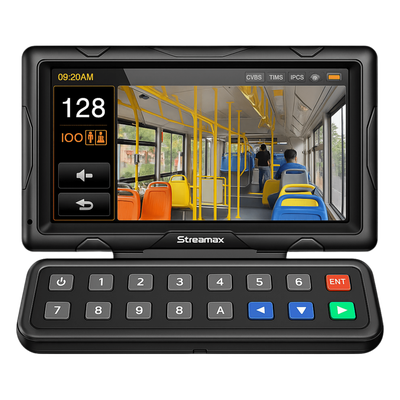 Panel de control dáctilar multifuncional con monitor de 7" para MDVR móvil Streamax