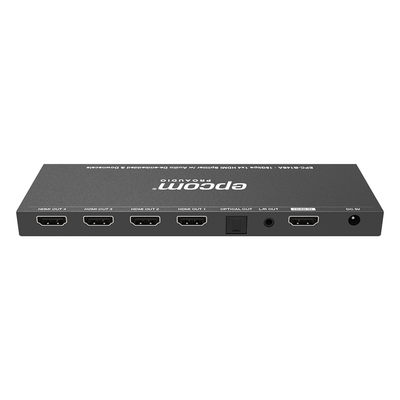 Splitter HDMI 1x4 | 1 Entrada a 4 salidas (Simultaneas) | 4K@60Hz | Extractor de Audio | Down Scaler | HDR 4:4:4 | EDID | 18Gbps - Imagen 4