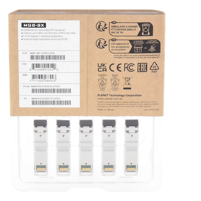 Paquete de 10 Piezas del Transceptor mini-GBIC SFP 1G LC Duplex para Fibra Multimodo 550 m - Imagen 4
