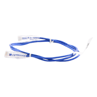 Cable de Parcheo Slim UTP Cat6 - 1 Metro (3.28 Pies), Azul, Diámetro Reducido (28 AWG) - Imagen 6