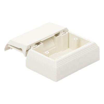 Caja Superficial Con Bisagras de Instalación a Presión, Para Canaletas T45, Material PVC Rígido, Color Blanco Mate - Imagen 4