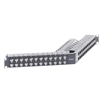 Patch Panel Z-Max de 48 Puertos, Blindado, Precargado con Jacks Categoría 6A, Angulado, 1UR - Imagen 3