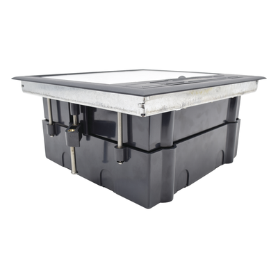 Caja de Piso para Cuatro Módulos Universales (Socket M4), para Alimentación Eléctrica y Redes de Datos (11000-43401) No Incluye Faceplates - Imagen 3