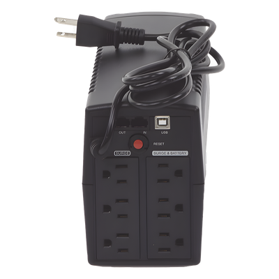 UPS de 750 VA/300 W, Topología Línea Interactiva, Entrada 120 Vca NEMA 5-15P, y 6 Salidas NEMA 5-15R, Con Regulador de Voltaje (AVR) - Imagen 5