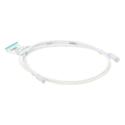 Cable de Parcheo TX6, UTP Cat6, Diámetro Reducido (28AWG), Color Blanco Mate, 2.13 Metros (7 Pies) - Imagen 5