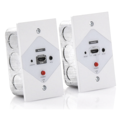 Kit Extensor HDMI en PLACAS DE PARED para distancias de 40 metros / Resolución 1080P @ 60 Hz / Cat 6/6A/ 7 / HDR/ Cero Latencia / Soporta Control Remoto / Placa de pared de 2.74 x 4.49” (tamaño estándar de EE.UU.). - Imagen 5