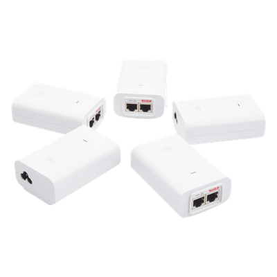 5 Unidades del Adaptador PoE Ubiquiti de 24 VDC, 1.0 A con puerto Gigabit, color blanco - Imagen 3