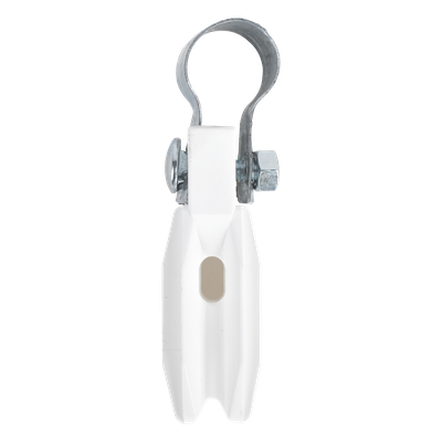 Aislador de Paso o Esquina Blanco con Abrazadera / 1 Pulgada (25 mm) / Resina Virgen 100% / Anti-Arqueo / Acero Galvanizado / Poste Cerco Eléctrico - Imagen 4